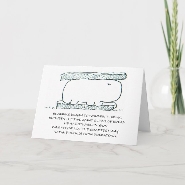 Tarjeta de felicitación chistosa del bocadillo del (Anverso)