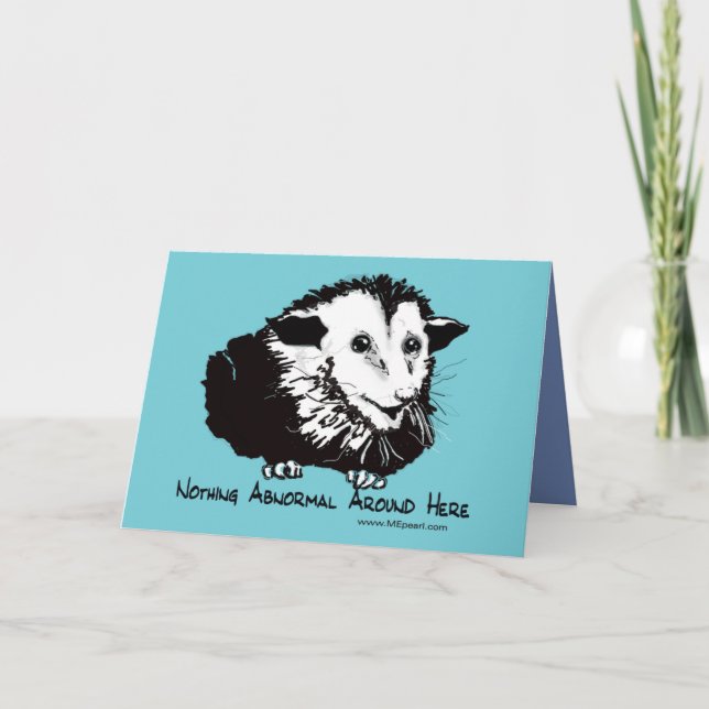 Tarjeta de felicitación chistosa del oposum (Anverso)