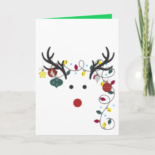 Tarjeta de felicitación Christma plegada "Rudolph