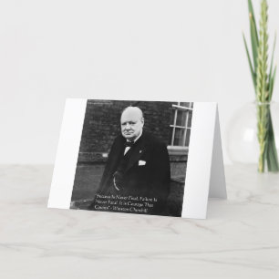 Tarjeta de Felicitación Churchill "El Éxito Nunca