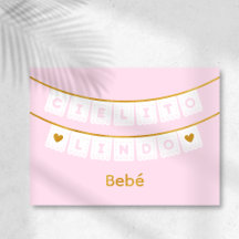 Tarjeta de Felicitación Cielito Lindo Pink Baby