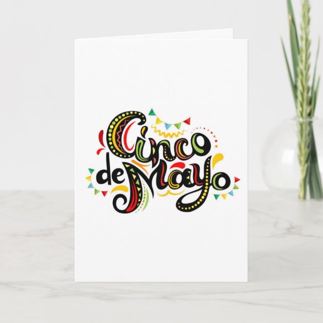 Tarjeta de Felicitación Cinco De Mayo (Anverso)