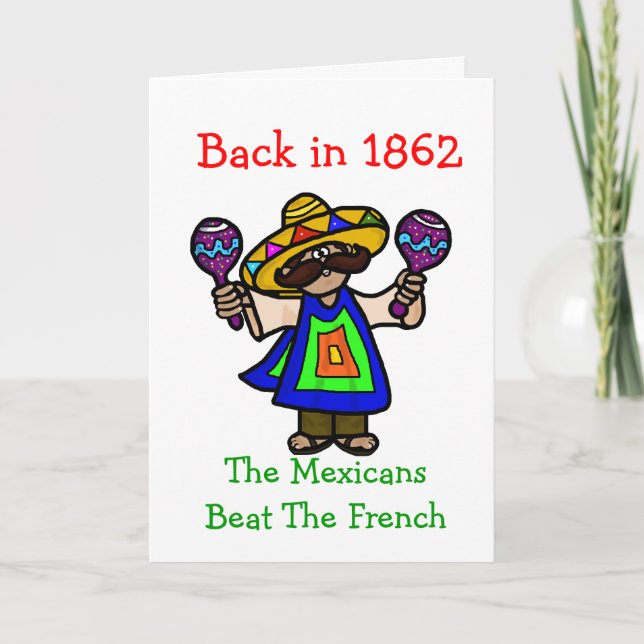 Tarjeta de felicitación Cinco de Mayo Mexicana y M (Anverso)