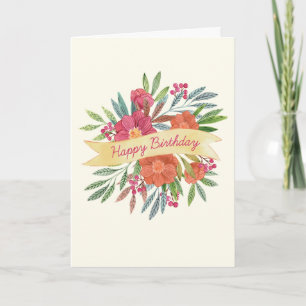 Tarjeta de felicitación Cinta de Cumpleaños Feliz 