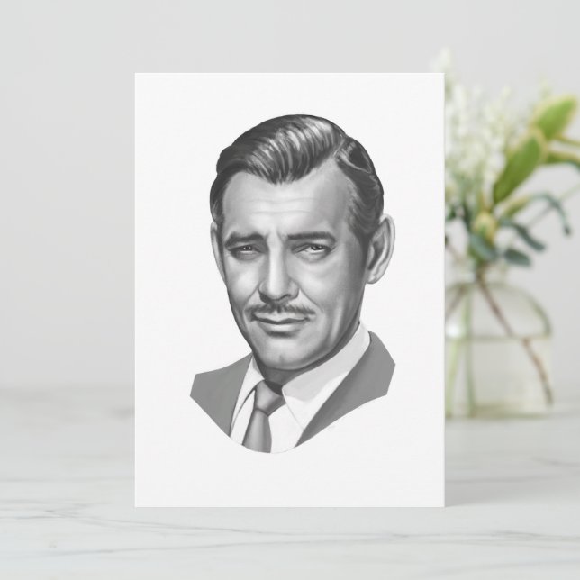 Tarjeta de felicitación Clark Gable (Anverso de pie)