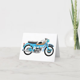 Tarjeta de felicitación clásica de la motocicleta