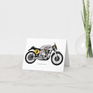Tarjeta de felicitación clásica de la motocicleta