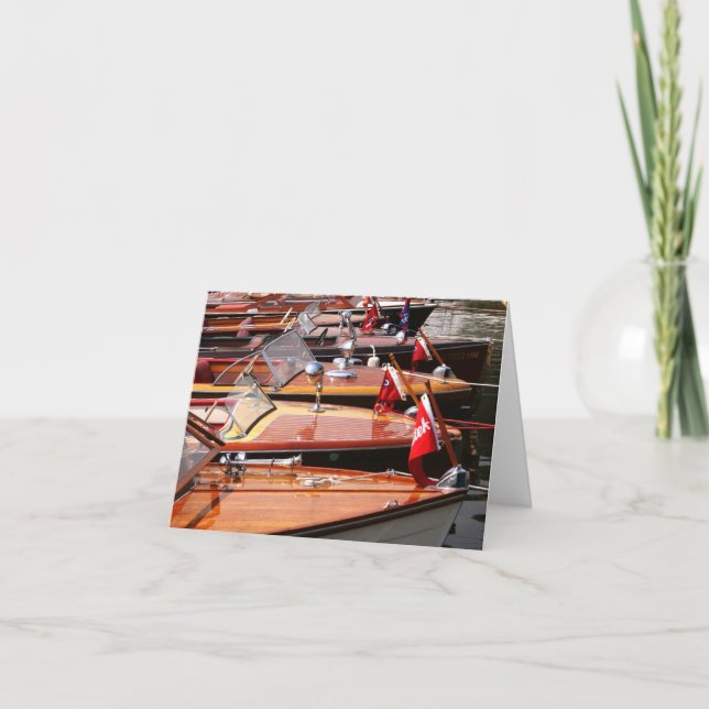 Tarjeta de felicitación clásica de los barcos (Anverso)