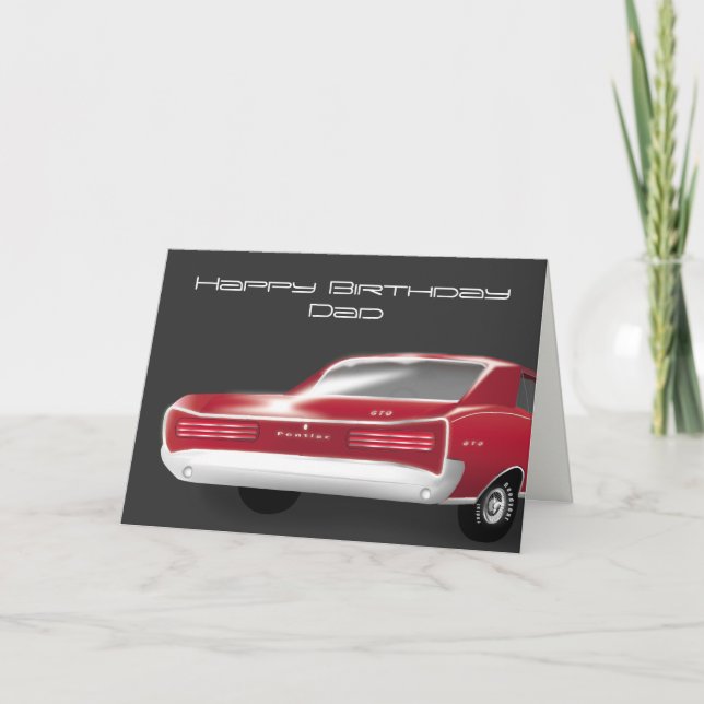 Tarjeta de felicitación clásica del coche (Anverso)
