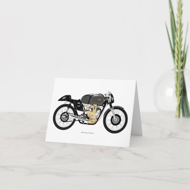 Tarjeta de felicitación clásica para motocicletas  (Anverso)