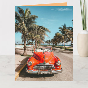 Tarjeta de felicitación CLÁSICA RED CAR BIRTHDAY