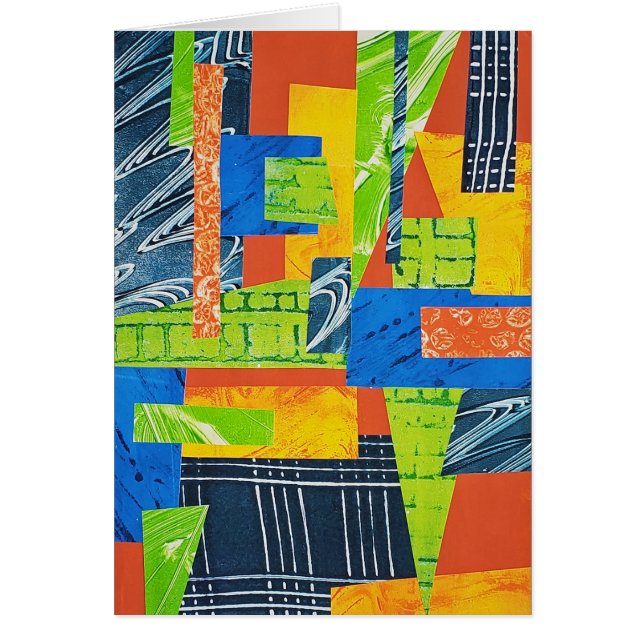 Tarjeta de felicitación Collage brillante 1 (Frente)