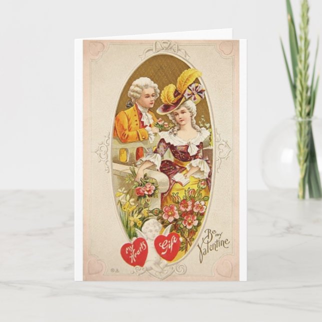 Tarjeta de felicitación colonial del el día de San (Anverso)