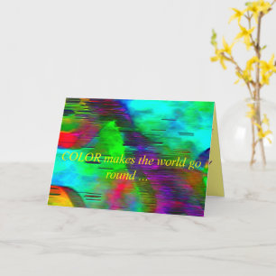 Tarjeta de felicitación "Colorful Water Wall" 5 x