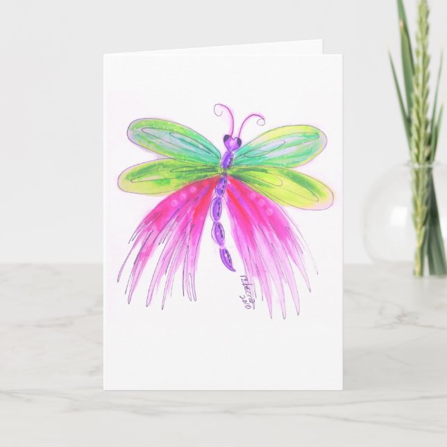 Tarjeta de felicitación colorida caprichosa del (Anverso)