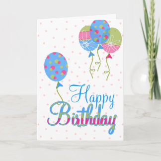 Tarjeta de felicitación colorida del cumpleaños de