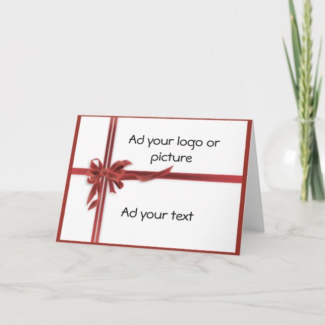 Tarjeta de felicitación comercial tu logotipo y te (Anverso)