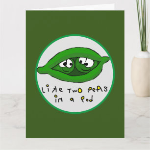 Tarjeta de Felicitación Como Dos Guisantes En Una