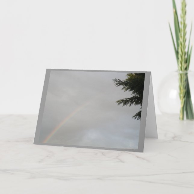 Tarjeta de felicitación con arco iris (Anverso)