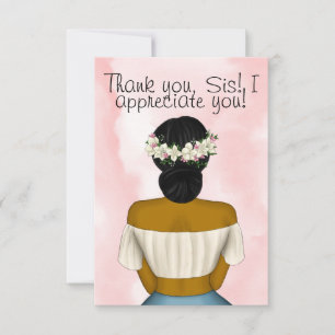 Tarjeta de felicitación con Chica del Boho afroame