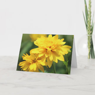 Tarjeta de felicitación con cubierta floral amaril
