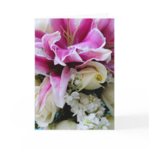 Tarjeta de felicitación con cubierta floral, poema