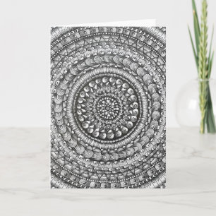 Tarjeta de felicitación con diseño de mandala de a