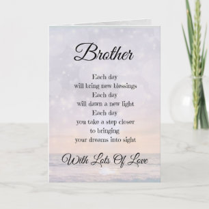 Tarjeta de felicitación con diseño de poema de ali