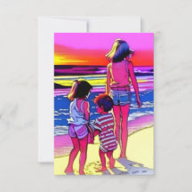 Tarjeta de felicitación con diseño infantil en la