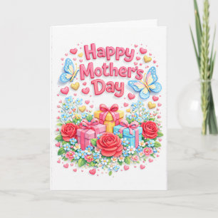 Tarjeta de felicitación con efecto 3D para el Día 