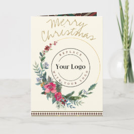 Tarjeta de felicitación con el logotipo de negocio