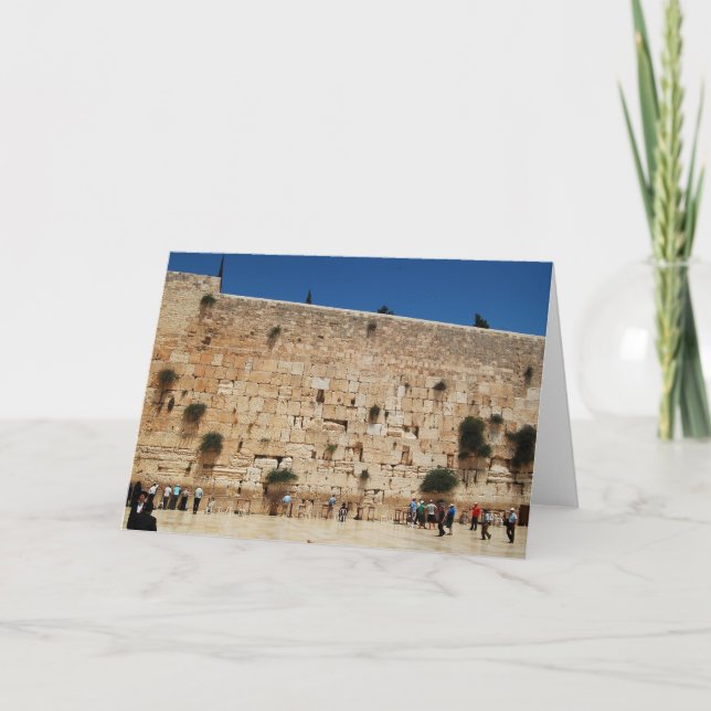 Tarjeta de felicitación con el Muro Occidental (Anverso)
