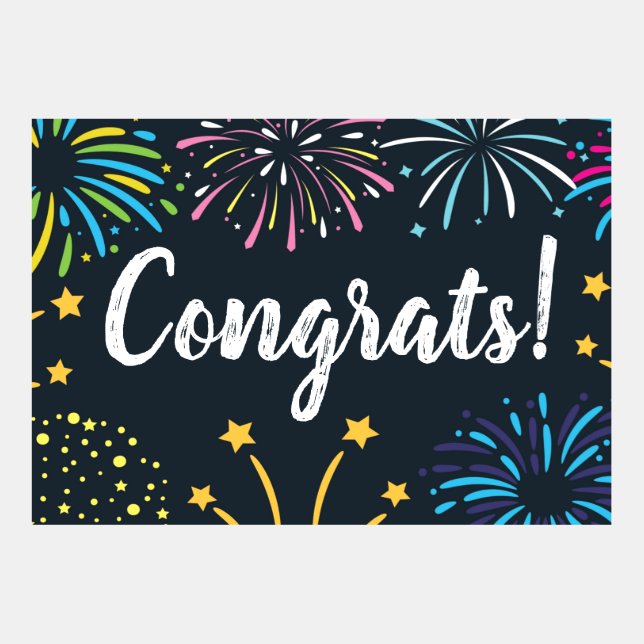 Tarjeta de felicitación con Fireworks (Anverso)