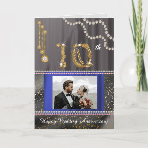 Tarjeta de Felicitación con Foto de Aniversario Nº