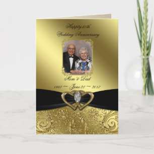 Tarjeta de Felicitación con Foto por Bodas de Oro
