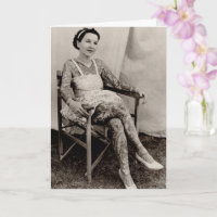 Tarjeta de felicitación con fotos de mujeres tatua