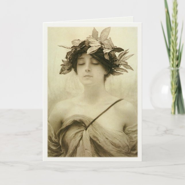 Tarjeta de felicitación con Huberto von Herkomer (Anverso)