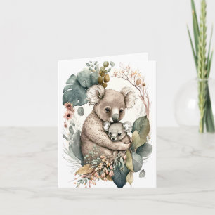Tarjeta de Felicitación con Ilustración de Madre y