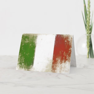 Tarjeta de felicitación con la bandera sucia del