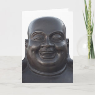 Tarjeta de felicitación con la cabeza de Buda