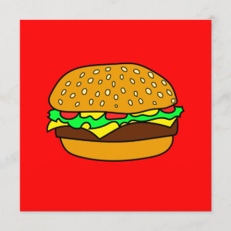 Tarjeta de felicitación con la hamburguesa