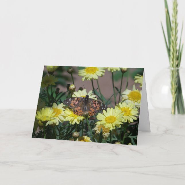 Tarjeta de felicitación con la mariposa y las (Anverso)