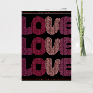 Tarjeta de felicitación con lámina de amor