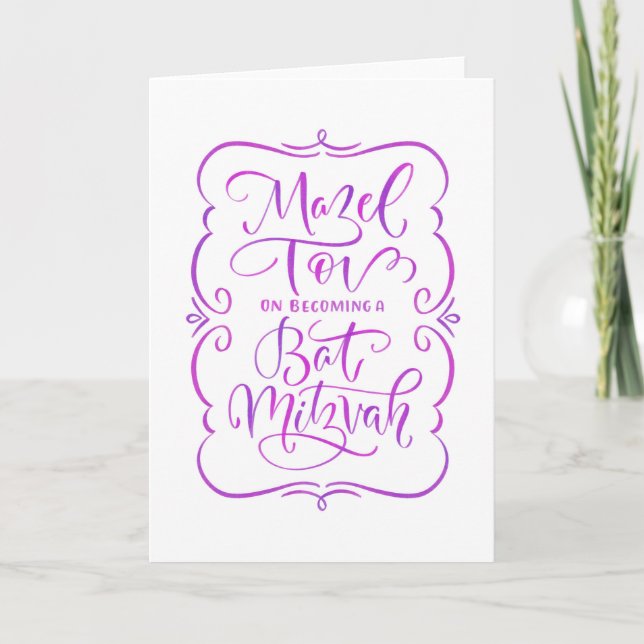 Tarjeta de felicitación con letra a mano para Bat  (Anverso)