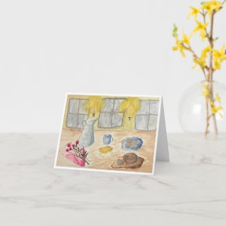 Tarjeta de felicitación con luz de velas