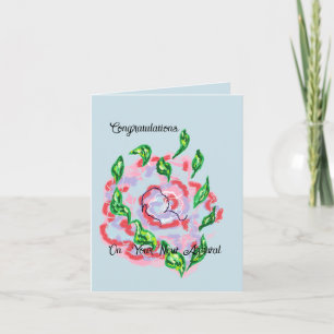 Tarjeta de felicitación:  Con motivo de su nuevo a