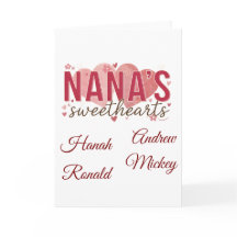 Tarjeta de Felicitación con Nombres de Nietos Pers