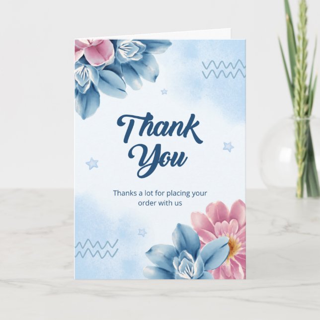 tarjeta de felicitación con nota de agradecimiento (Anverso)