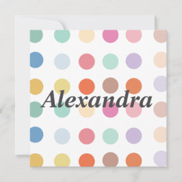 Tarjeta de felicitación con patrón de puntos multi