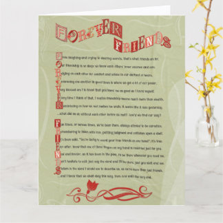 Tarjeta de felicitación con poema acróstico de ami